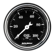 Oljetrycksmätare 52mm 100PSI OLD TYME BLACK